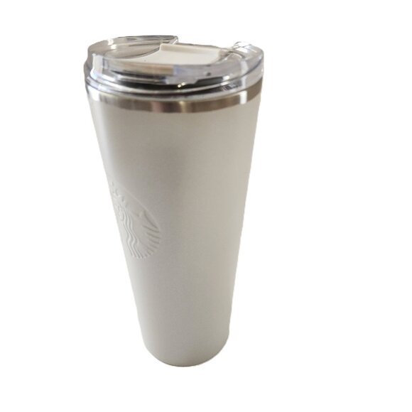 Starbucks Pearl Ice Opal Tumbler Glitter White Stainless Steel Cold Travel 16oz - Picture 14 of 14